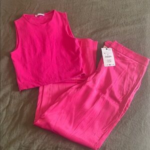 Zara Pink Sleeveless Top